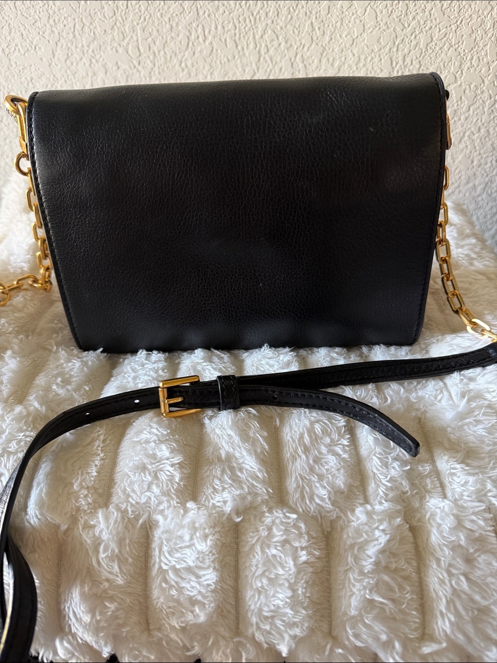 Tory Burch Black Leather Fleming Convertible Shoulder Bag - Picture 4 of 6